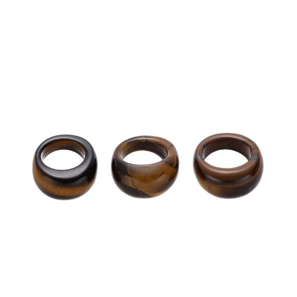 Natural stone Ring | Lapis Lazuli 💙 Black Onyx ⚫ Tiger’s Eye 🐯 | - Picture 5 of 6